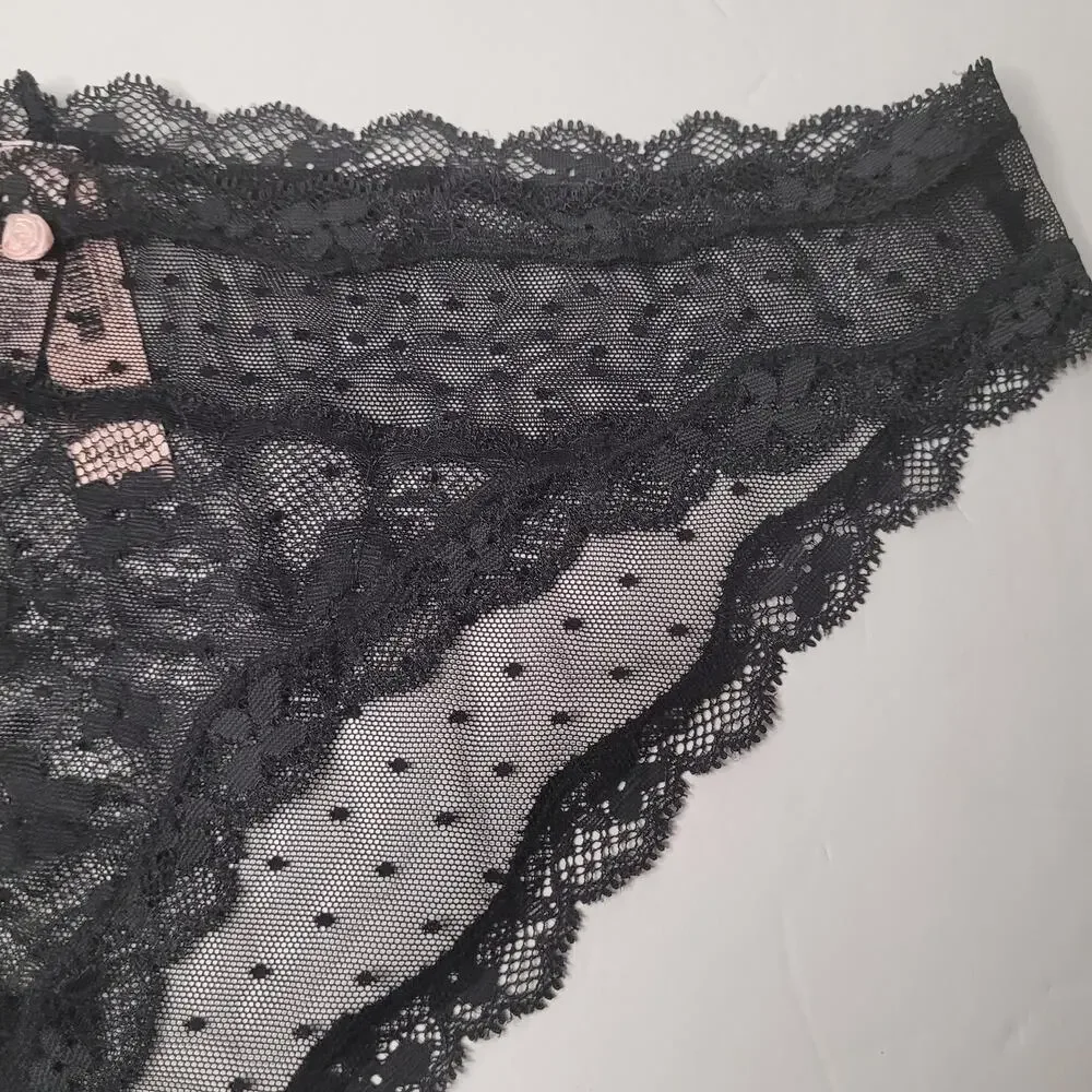 Victoria's Secret Black Lace Panties - Size XL